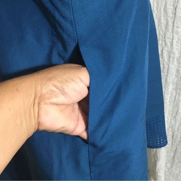 J. Crew NWT A-Line Perforated Blue Size 14 - Picture 10 of 13